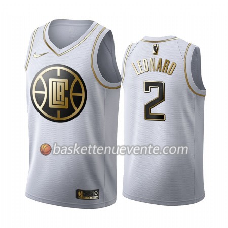 Maillot Basket Los Angeles Clippers Kawhi Leonard 2 2019-20 Nike Blanc Golden Edition Swingman - Homme